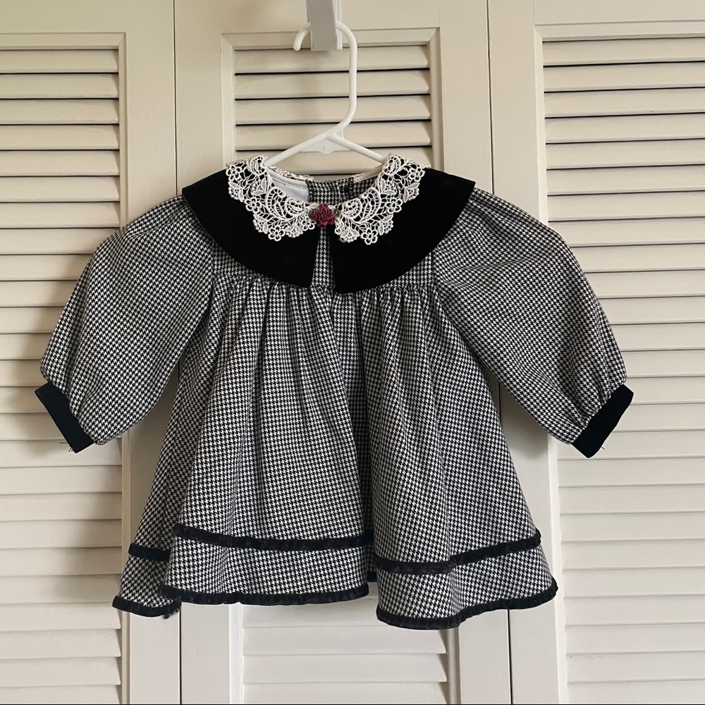 Black Checkered Fancy Dress